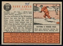 1962 Topps Bb- #320 Hank Aaron, Braves