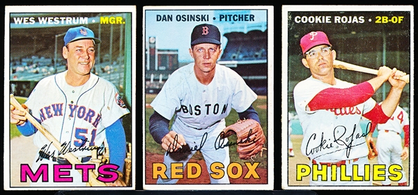 1967 Topps Bb- 3 Diff Hi#’s