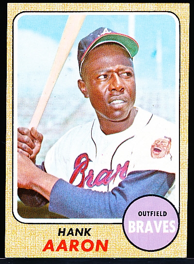 1968 Topps Bb- #110 Hank Aaron, Braves