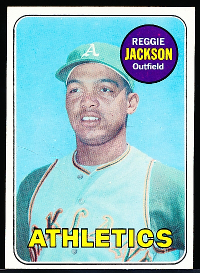 1969 Topps Baseball- #260 Reggie Jackson RC, A’s