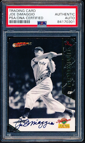 Autographed 1995 Signature Rookies Bsbl. #JD2 Joe DiMaggio- PSA/DNA Certified