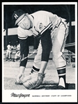 1957-’60 MacGregor Advisory Staff 3-3/4” x 5” Red Schoendienst Milwaukee Braves Card