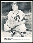 Late 1950’s MacGregor Advisory Staff 3-3/4” x 5” Del Crandall Milwaukee Braves Card