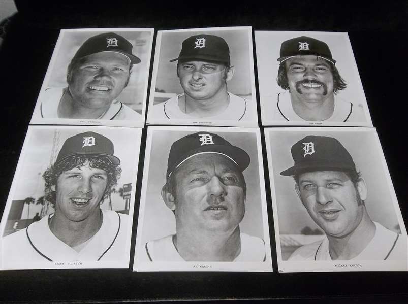 1975-76 Detroit Tigers Bsbl. Team Issued Individual Player 8” x 10” Photos- 18 Diff. Photos