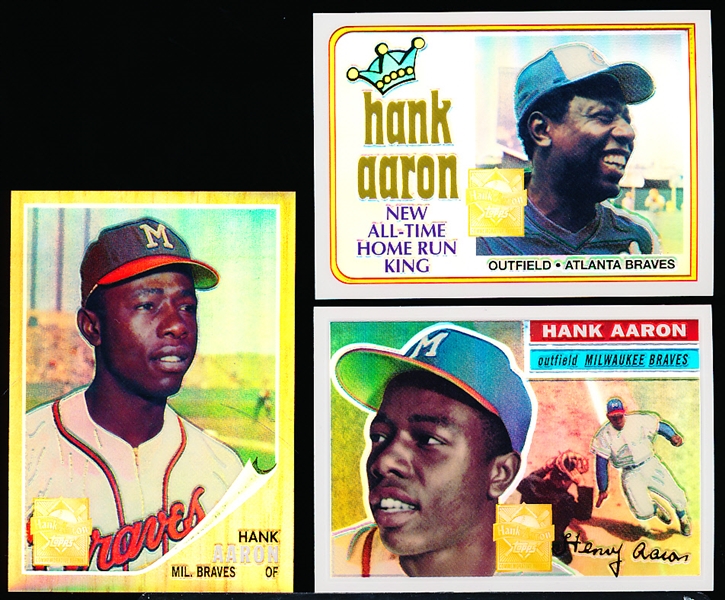 2000 Topps Bb- “Hank Aaron Finest Refractor” Inserts- 7 Asst.