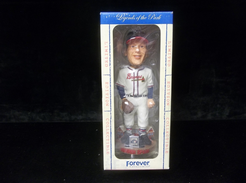 2003 Forever Collectibles Legends of the Diamond Warren Spahn Milwaukee Braves Bobble Head in Original Box- #359/5,000