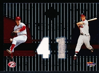 2004 Leaf Limited Bb- “Matching Numbers Jerseys”- #MN-29 Tom Seaver (Reds)/ Eddie Mathews (M. Braves)- #24/100