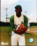 Autographed Vida Blue Oakland Athletics Bsbl. Color 8” x 10” Photo