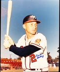 Autographed Frank Bolling Milwaukee Braves Bsbl. Color 8” x 10” Photo