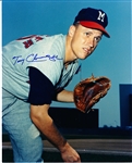 Autographed Tony Cloninger Milwaukee Braves Bsbl. Color 8” x 10” Photo