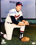 Autographed Phil Niekro Milwaukee Braves Color Bsbl. 8” x 10” Photo- SGC Certified