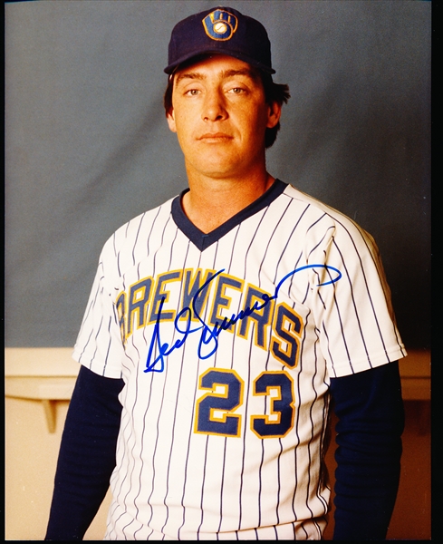 Autographed Ted Simmons Milwaukee Brewers Bsbl. Color 8” x 10” Photo