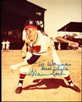 Autographed Warren Spahn Milwaukee Braves Color 8 x 10 Photo