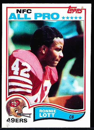 1982 Topps Ftbl.- #486 Ronnie Lott RC, 49ers