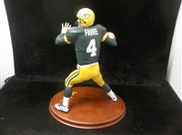 2003 Danbury Mint 15-1/4” Tall Brett Favre (Packers) Figurine on Wooden Base- No Box