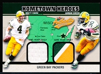 2003 Fleer Authentix Ftbl.- “Hometown Heroes Dual Jersey” Insert- #BF-AG Brett Favre/ Ahman Green, Packers