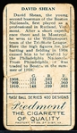 1911 T205 Bb- David Shean, Rustlers- Piedmont back.