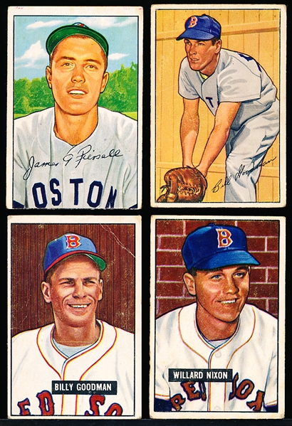 1951/52 Bowman Bb- 4 Diff Red Sox