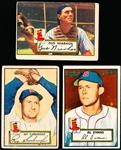 1952 Topps Bb- 3 Diff Boston Red Sox