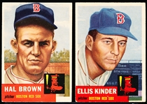 1953 Topps Bb- 2 Diff Boston Red Sox