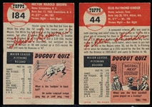 1953 Topps Bb- 2 Diff Boston Red Sox
