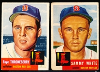 1953 Topps Bb- 2 Diff Boston Red Sox