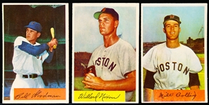 1954 Bowman Bb- 3 Diff Boston Red Sox
