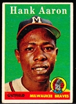1958 Topps Baseball- #30 Hank Aaron, Braves