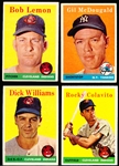 1958 Topps Baseball- 4 Diff