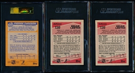 Three SGC Graded Hockey Cards