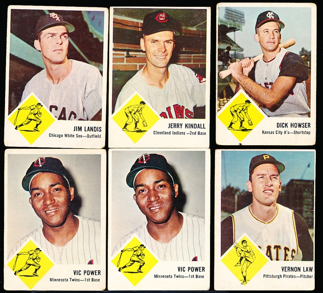 1963 Fleer Bb- 6 Cards