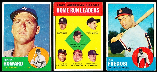 1963 Topps Bb- 6 Cards