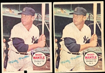 1967 Topps Bb Posters- #6 Mickey Mantle- 2 Posters