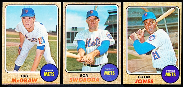 1968 Topps Baseball- 22 Diff NY Mets