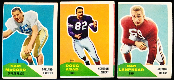 1960/62 Fleer Fb- 9 Cards