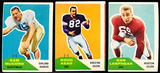 1960/62 Fleer Fb- 9 Cards