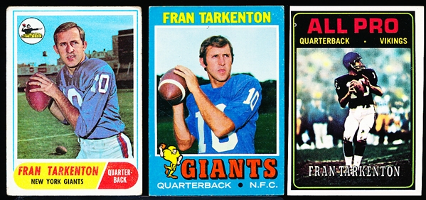 Fran Tarkenton Lot- 19 Cards