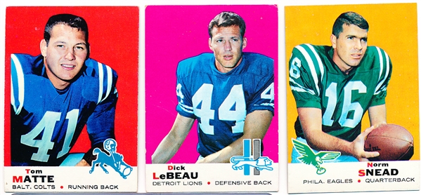 1969 Topps Football- 30 Diff