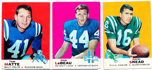 1969 Topps Football- 30 Diff