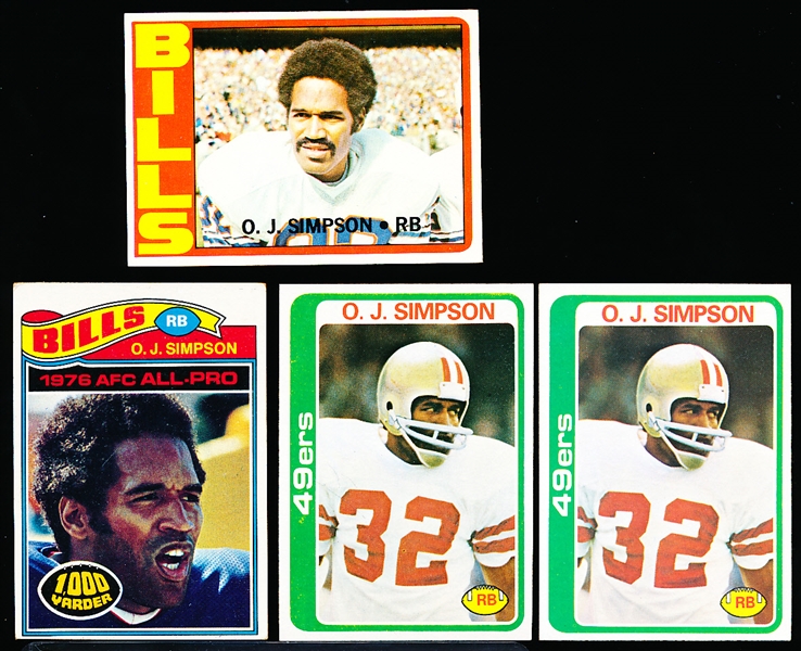 O.J. Simpson- 4 Cards