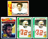 O.J. Simpson- 4 Cards