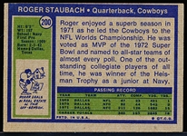 1972 Topps Football- #200 Roger Staubach RC, Cowboys
