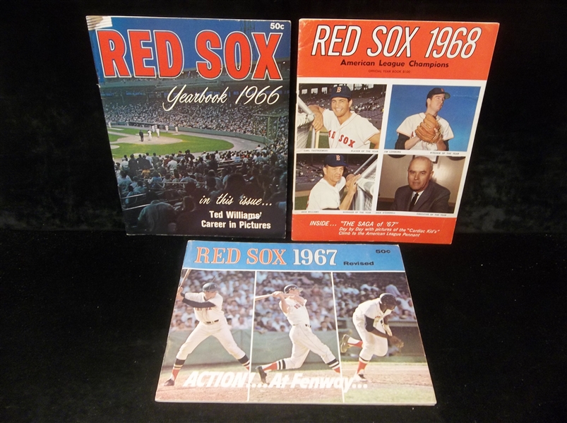 1966, ’67, & ’68 Boston Red Sox Yearbooks