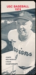 1974 USC College Bsbl. Media Guide- Rod Dedeaux Cover