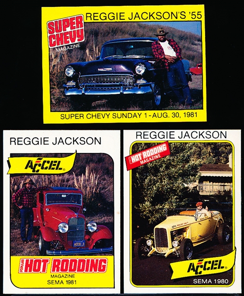 1981 Reggie Jackson Accel Complete 3-Card Set