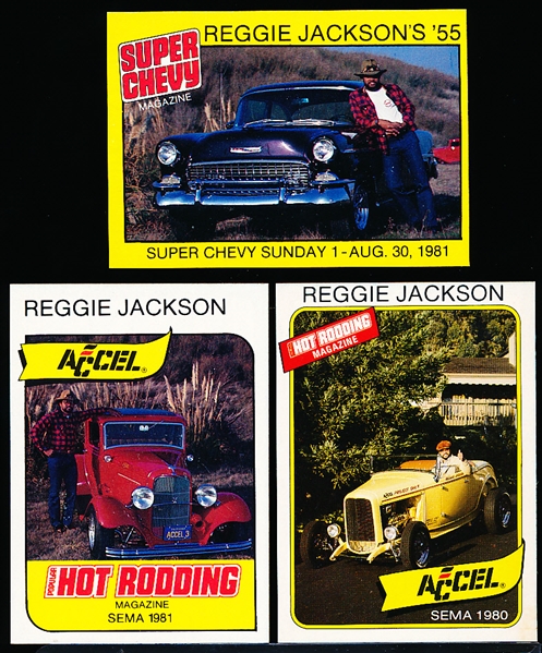 1981 Reggie Jackson Accel Complete 3-Card Set