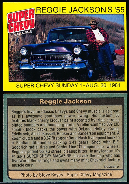 1981 Reggie Jackson Accel “Super Chevy Magazine” Cards- 20 Cards