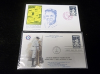 July 6, 1983 Babe Ruth 20 Cent Stamp FDC’s- 2 Diff.