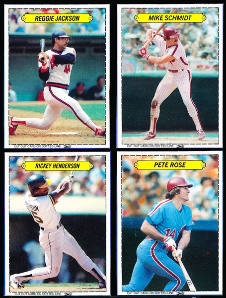 1983 Topps Stickers Box Cards- 1 Complete Set of 8 Cards