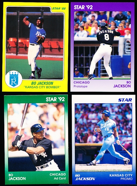 1988-92 Star Company Baseball- 4 Diff. Bo Jackson